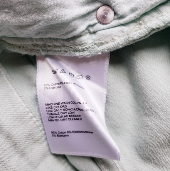 Anthro Pilcro Script Mint Cropped Flare - Picture 4 of 8